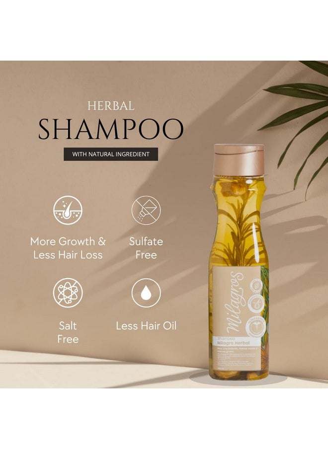 Herbal Hair Shampoo - Restores, Strengthens, Hydrates & Revitalizes Naturally - Infused with Rosemary Extract, 450 ml