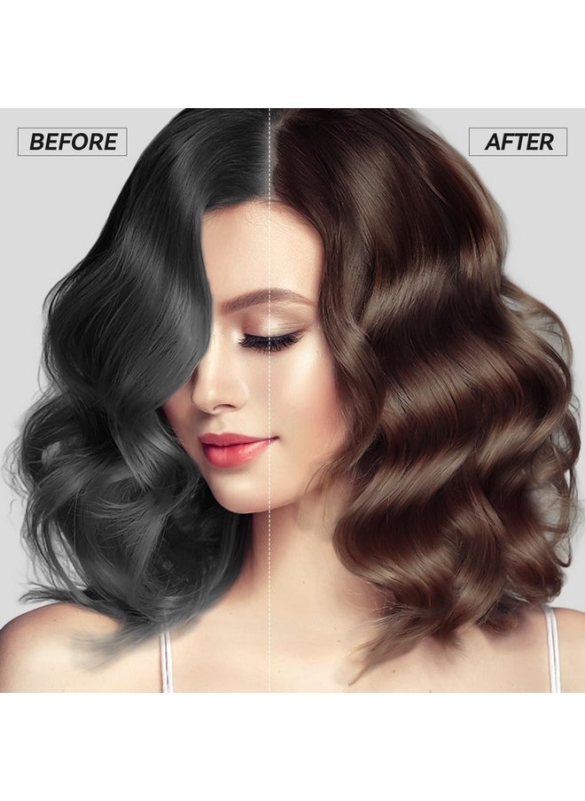 JIESSIA Dark Brown Hair Dye Shampoo 3 IN 1, 16.9 Fl Oz, Natural Herbal Plant Semi Permanent Covers All Gray Hair Treated for Women & Men
