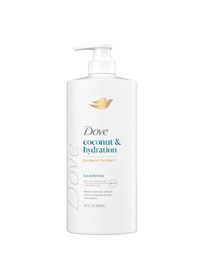 Dove Shampoo Coconut & Hydration for Dry Hair with Bio-Protein Care Technology and Coconut Oil 28 Fl Oz