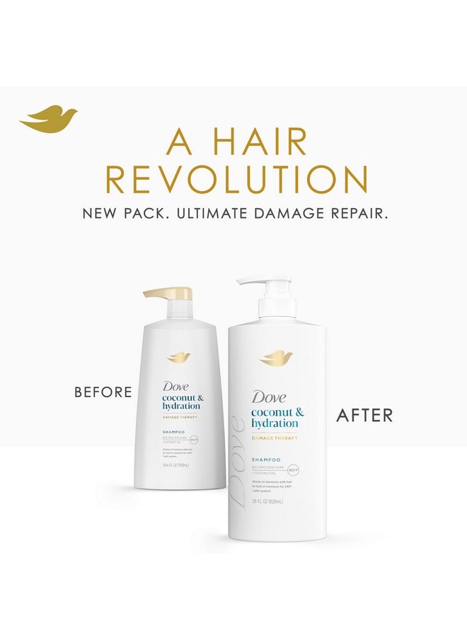 Dove Shampoo Coconut & Hydration for Dry Hair with Bio-Protein Care Technology and Coconut Oil 28 Fl Oz