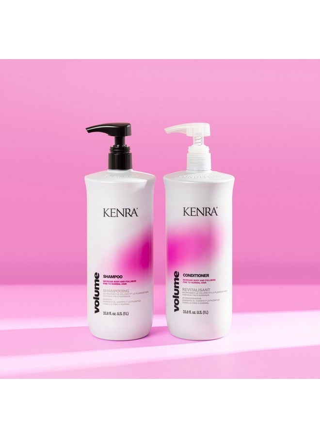 Kenra Volume Shampoo | Creates Body, Bounce & Fullness | Increases Volume up to 45% | Adds Shine | Color Safe | Fine To Normal Hair | 33.8 fl. oz.