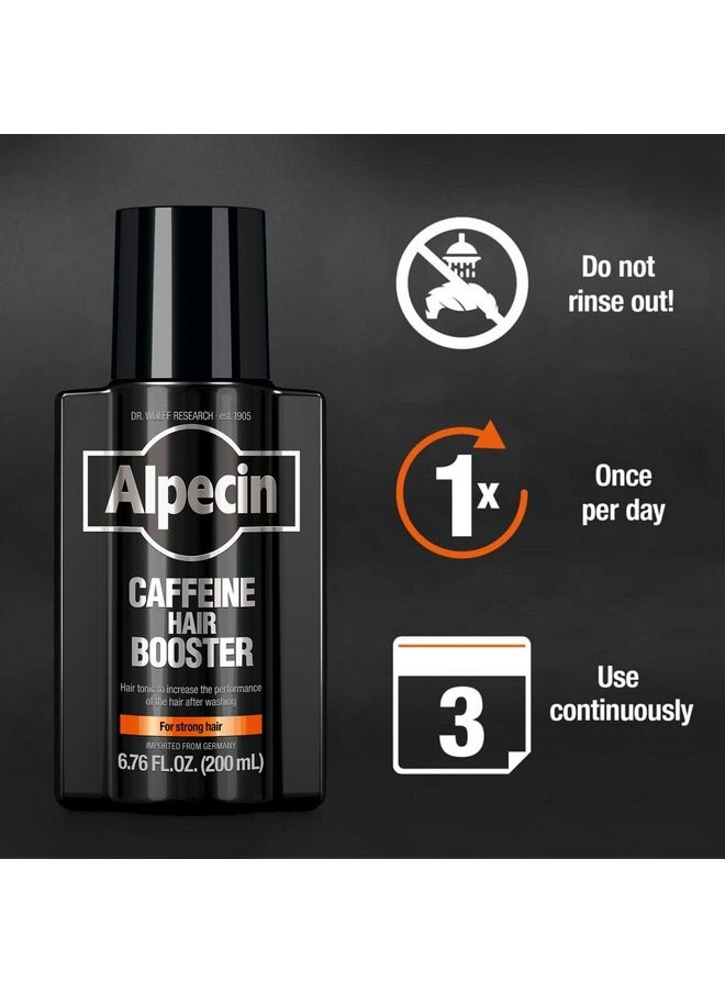 Alpecin Caffeine Hair Booster with New Fragrance 6.76 Fl Oz I Hair Performance Enhancer I Promotes Natural Hair Growth and Thickness I Energizes Scalp