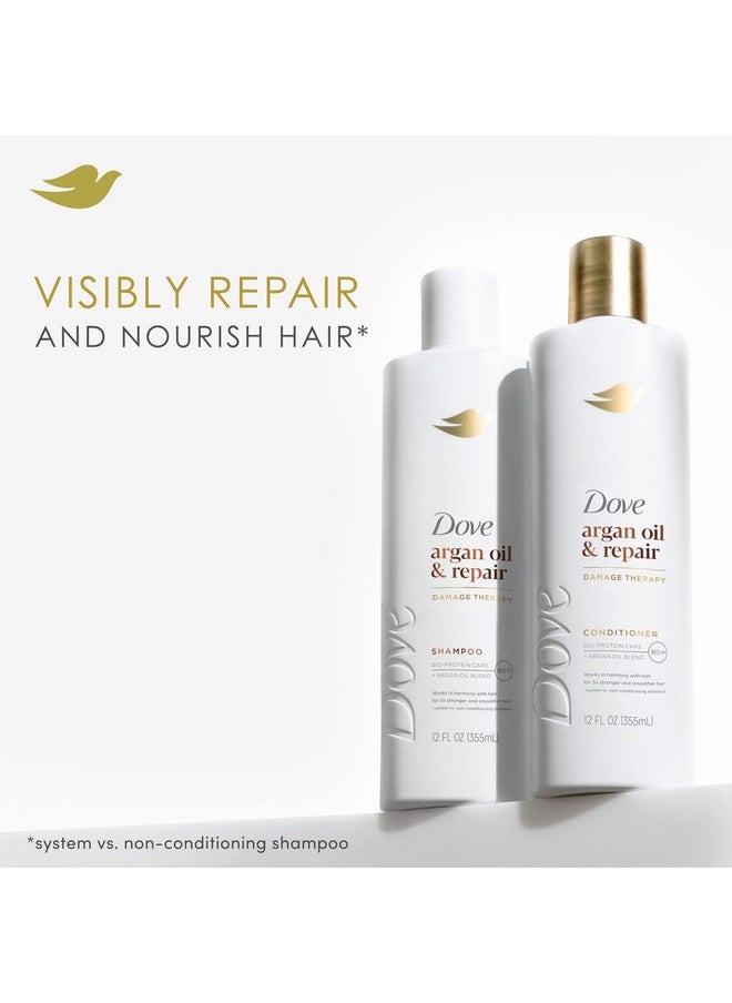 Dove Shampoo Argan Oil & Repair for Fine Hair with Bio-Protein Care Technology and Argan Oil Blend 12 Fl Oz
