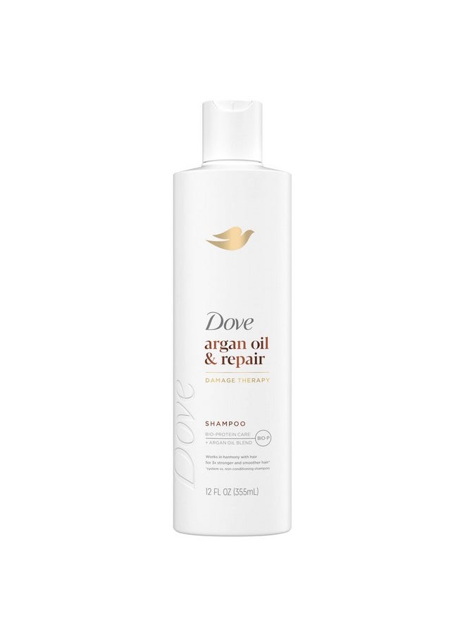 Dove Shampoo Argan Oil & Repair for Fine Hair with Bio-Protein Care Technology and Argan Oil Blend 12 Fl Oz