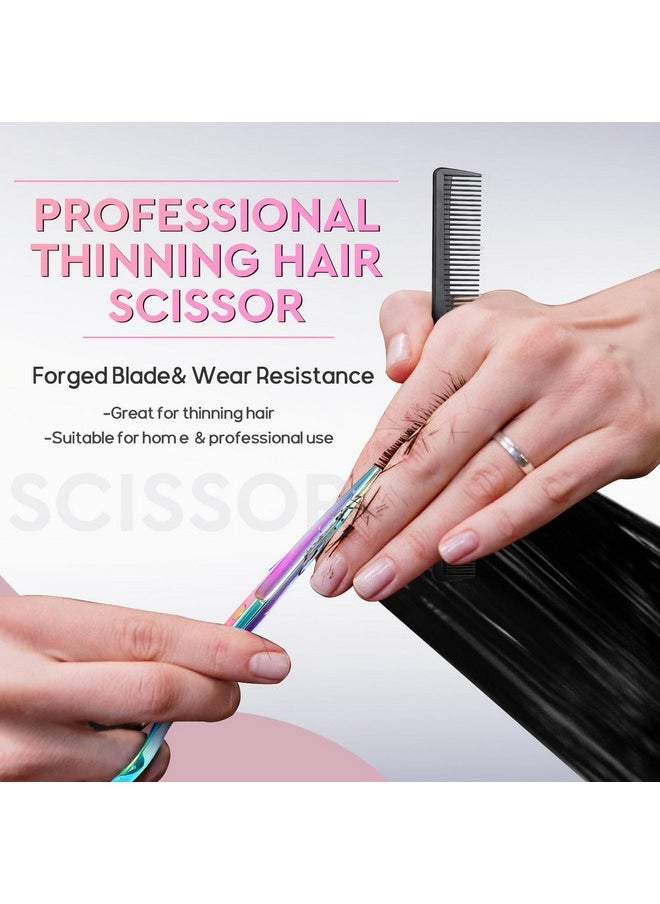 JASON Hair Cutting Scissors Set - Professional 10 PCS Haircut Scissors kit, Texturizing Scissors with 30 Teeth, Straight Shears for Barber, Hairdresser, Men, Women, Stylist (6.7