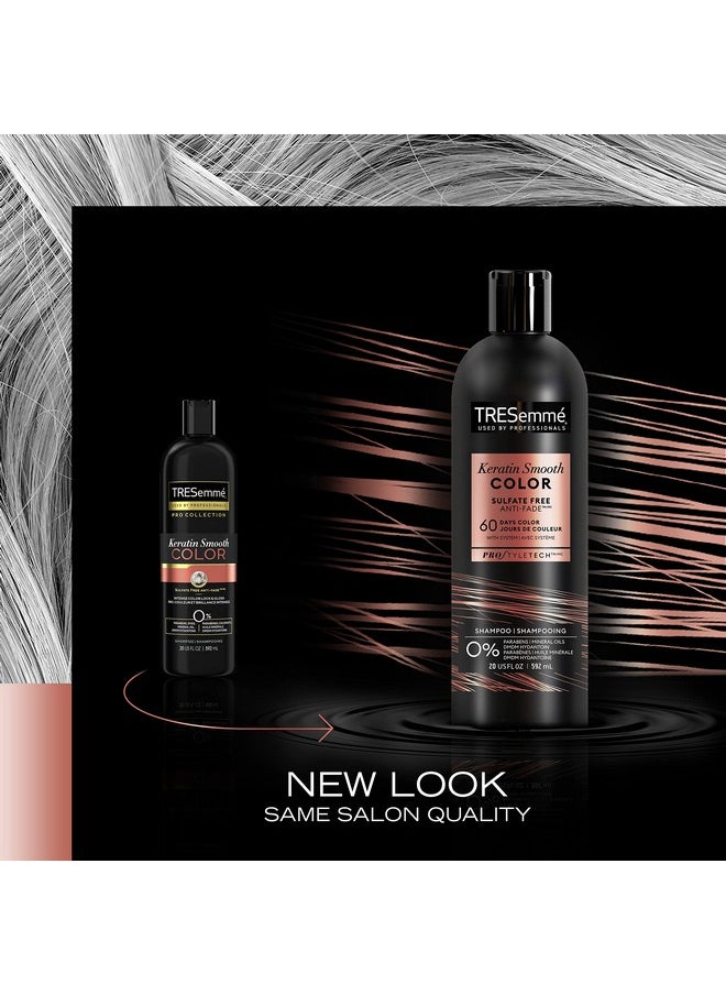 TRESemmé Keratin Smooth Color Sulfate-Free Shampoo for Color-Treated Hair Formulated With Pro Style Technology 20 oz