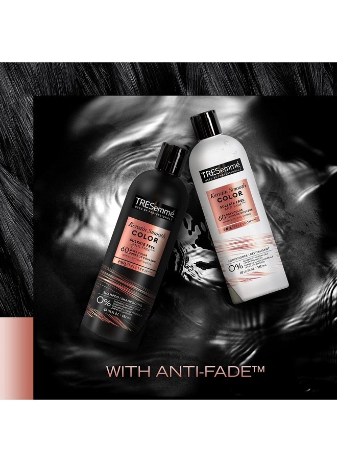 TRESemmé Keratin Smooth Color Sulfate-Free Shampoo for Color-Treated Hair Formulated With Pro Style Technology 20 oz