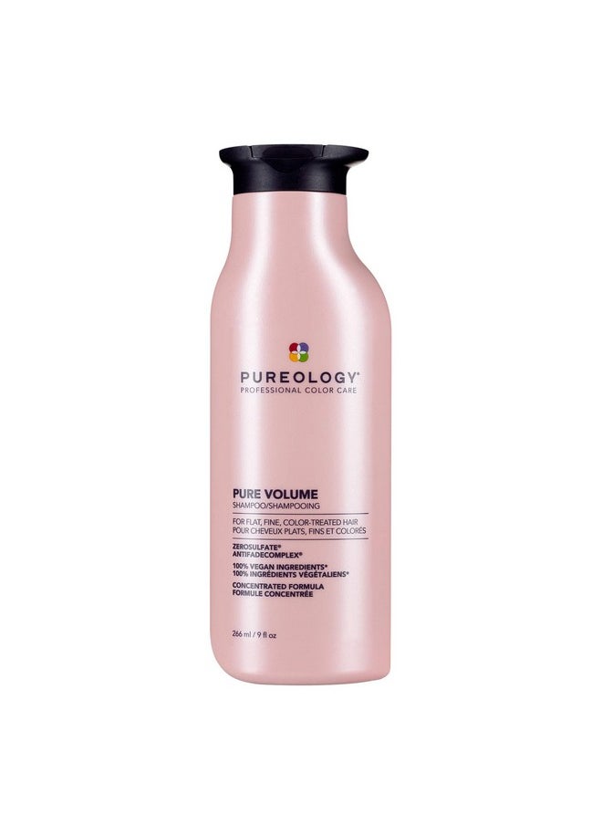 Pureology Pure Volume Shampoo | For Flat, Fine, Color Treated or Natural Hair | Adds Lightweight Volume and Body | Clarifies Buildup | Sulfate Free Shampoo | Vegan