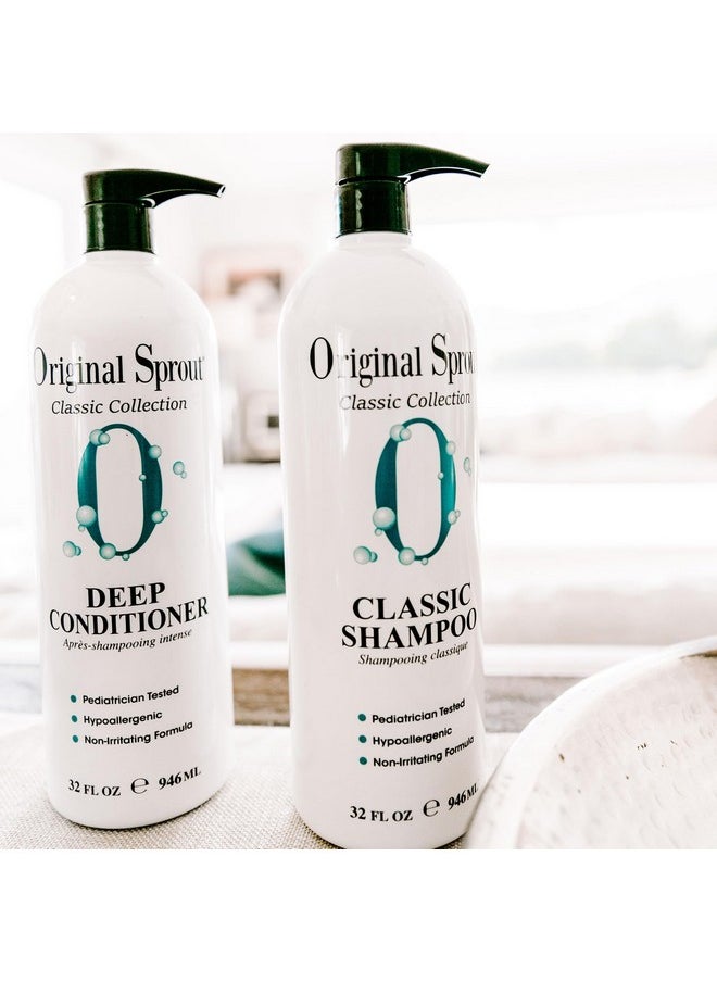 Original Sprout Classic Shampoo for All Hair Types, Sulfate Free and Vegan Shampoo, 32 oz. Bottle