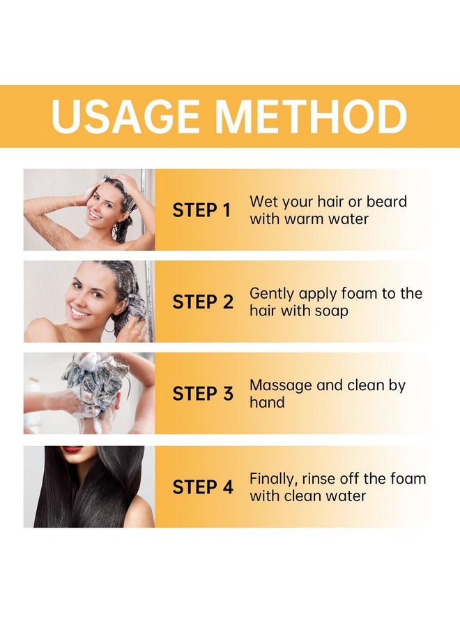 Gray Hair Reverse Bar, Black Soap for Grey Hair, Hair Darkening Soap-Deeply Nourishing Ingredients for Fast Black Hair (Black, 2)