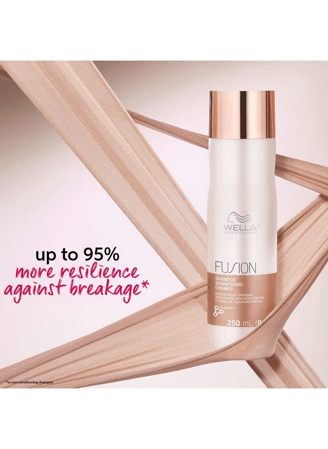 Wella Professionals Fusion Intense Repair Shampoo For Damaged Hair| Hair Repair| Anti Hair Breakage| 8.4 Fl Oz