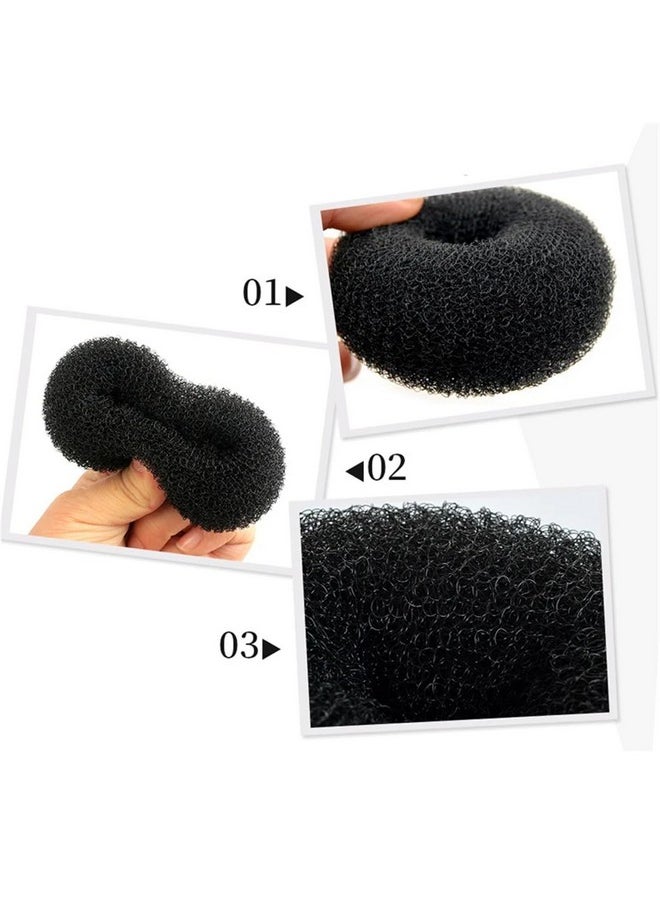 Hair Donut Bun Maker Magic Foam Sponge Hair Styling Tool for Women and Girls Easy DIY Large Bun Accessories Beige 4-Pack