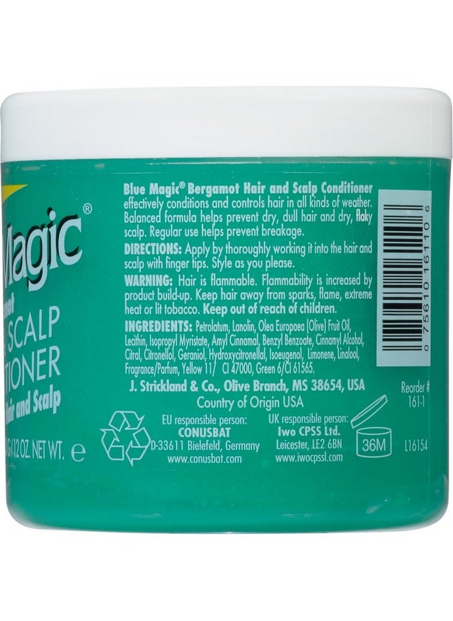 Blue Magic Bergamot Hair and Scalp Conditioner, 12 Ounce (Pack of 3)