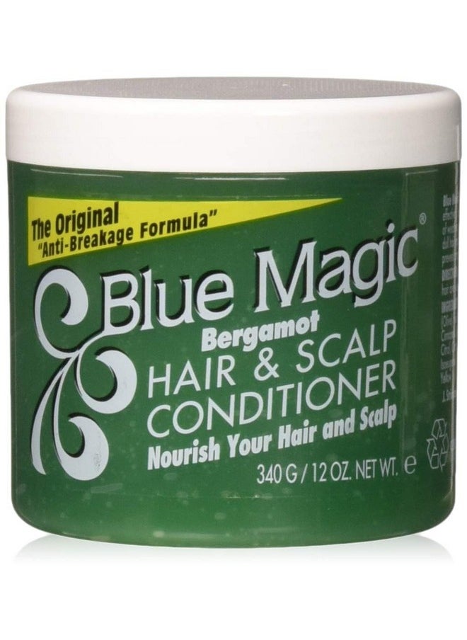 Blue Magic Bergamot Hair and Scalp Conditioner, 12 Ounce (Pack of 3)