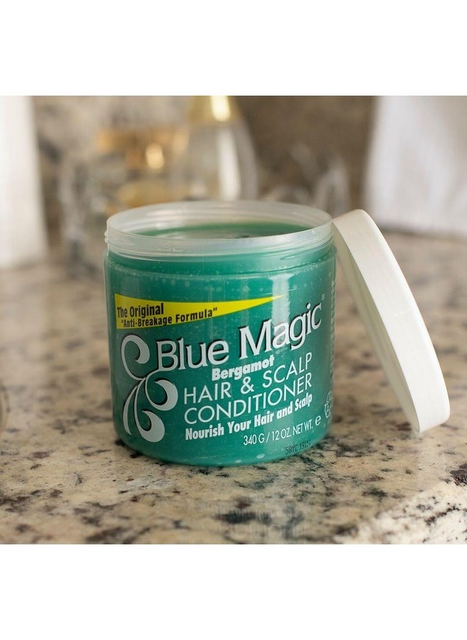 Blue Magic Bergamot Hair and Scalp Conditioner, 12 Ounce (Pack of 3)