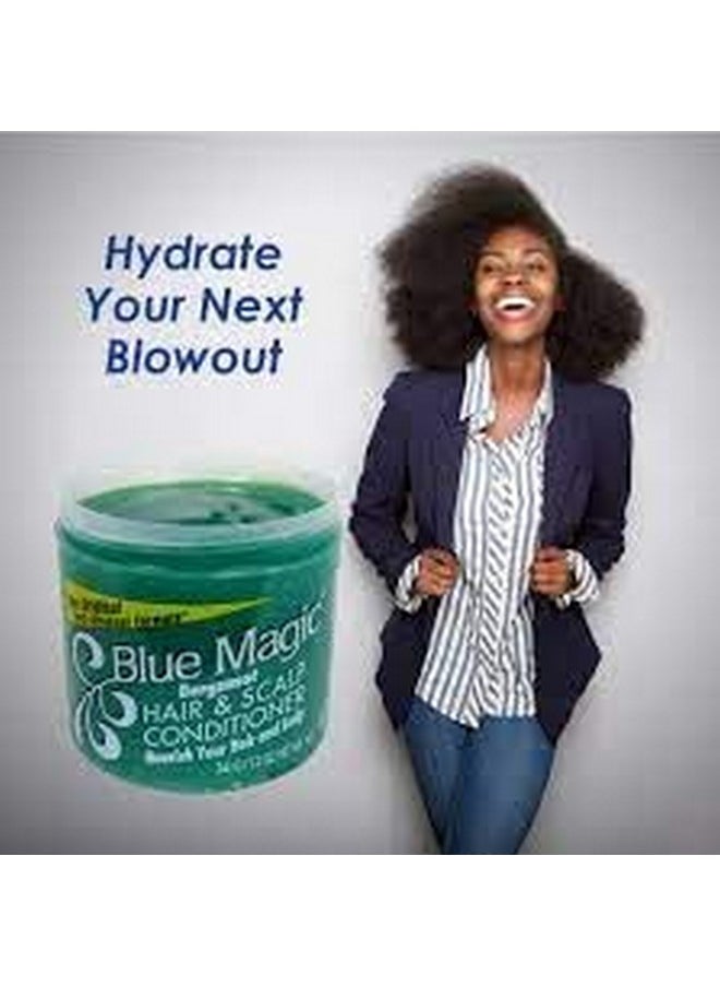 Blue Magic Bergamot Hair and Scalp Conditioner, 12 Ounce (Pack of 3)