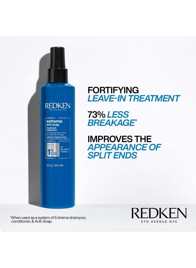 Redken Extreme Anti-Snap Anti-Breakage Leave-In Treatment For Distressed Hair - Fortifies & Helps Reduce Breakage, Infused With Proteins