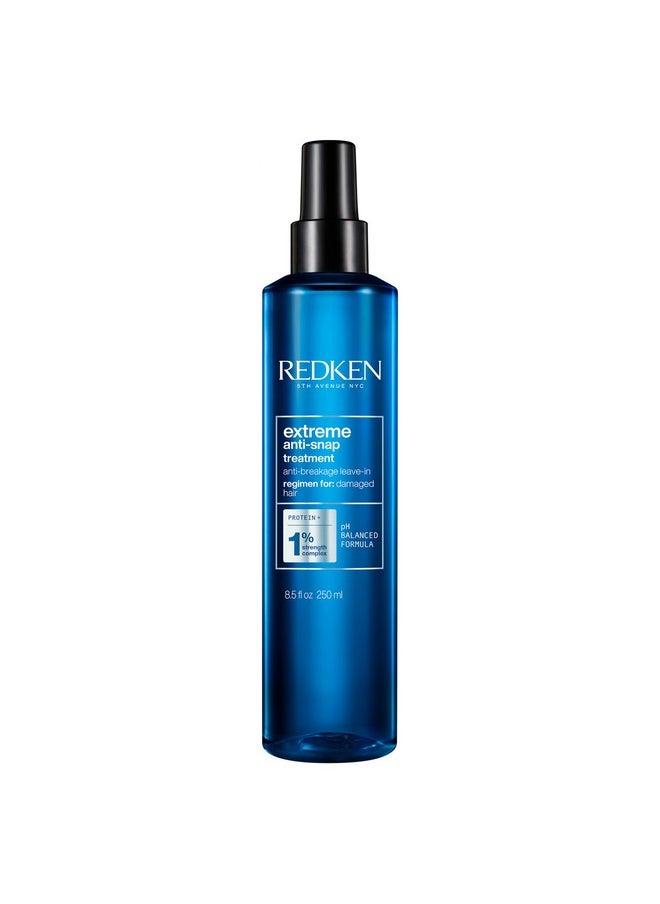 Redken Extreme Anti-Snap Anti-Breakage Leave-In Treatment For Distressed Hair - Fortifies & Helps Reduce Breakage, Infused With Proteins
