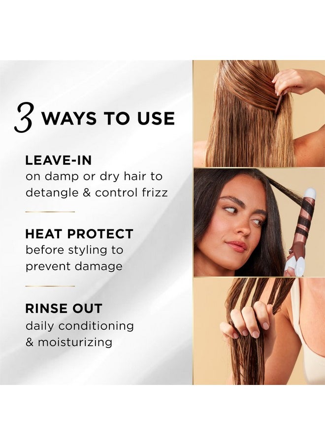Pantene Miracle Rescue 3 in 1 Leave In Conditioner, Rinse off Conditioner, Heat Protectant for Hair, Detangler, Anti Frizz, Moisturizing, For All Hair Types, Safe for Color Treated Hair, 6.0 fl oz