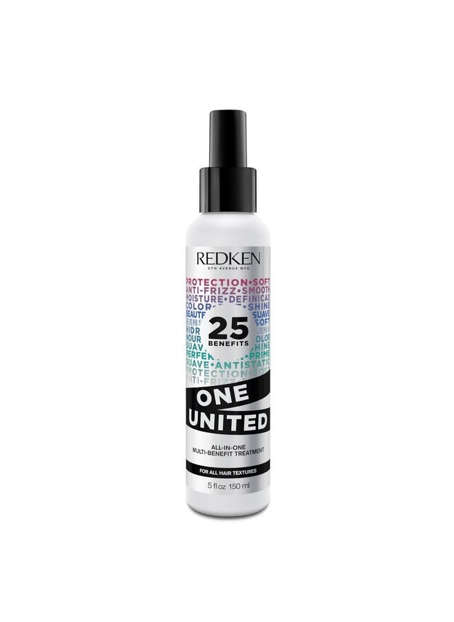 Redken One United All-In-One Leave In Conditioner | Multi-Benefit Treatment | Heat Protectant Spray for Hair | All Hair Types | Paraben Free