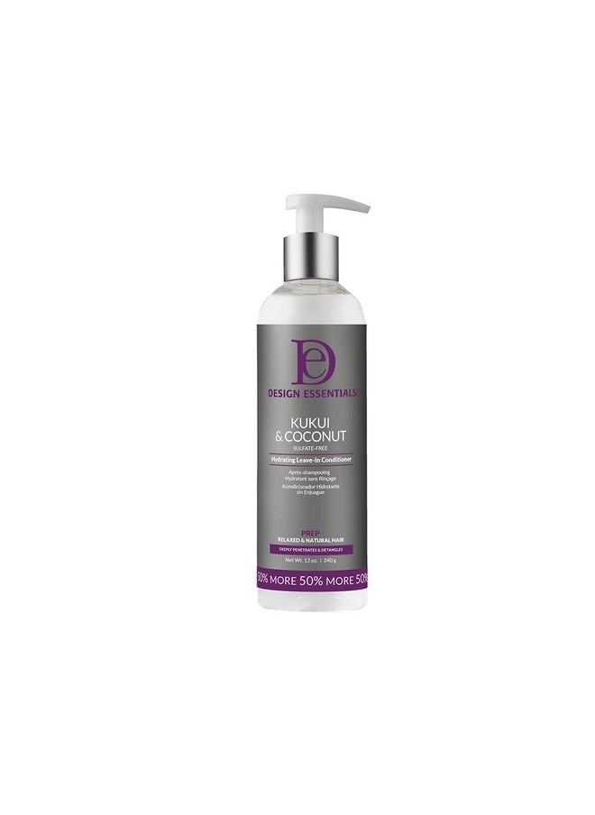 Design Essentials Kukui And Coconut Hydrating Leave-In Conditioner Sulfate Free 340 g / 12 oz
