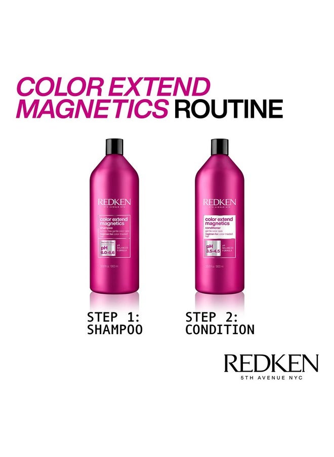 Redken Extend Magnetics Conditioner | For Color Treated Hair | Protects Color & Adds Shine | With Amino Acid | Sulfate Free | 33.8 Fl Oz