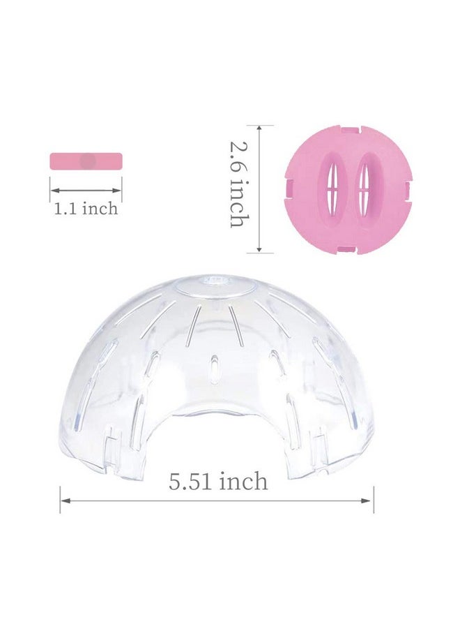 Andiker Hamster Ball, 5.52in Transparent Hamster Running Ball with Breathable Holes Easy to Install Hamster Exercise Ball for Small Animals to Keep Fit or Do More Sports Hamster Wheels (Pink)