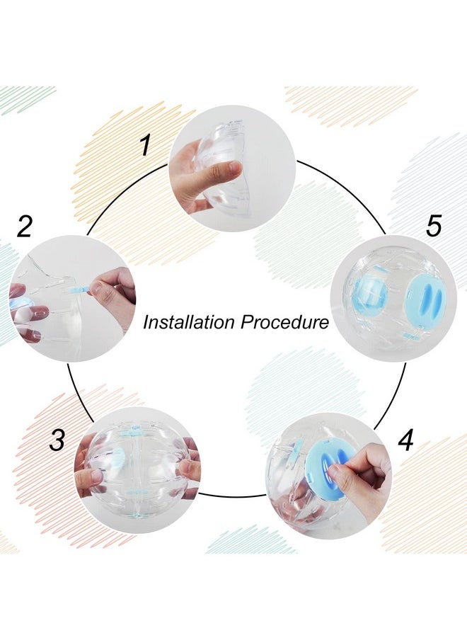 Andiker Hamster Ball, 5.52in Transparent Hamster Running Ball with Breathable Holes Easy to Install Hamster Exercise Ball for Small Animals to Keep Fit or Do More Sports Hamster Wheels