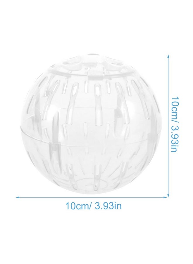 FOMIYES Hamster Exercise Ball 10CM Hamster Running Ball Transparent Hamster Wheel for Dwarf Hamsters Small Animal Pet to Reduce Boredom and Increase Activity (Random Color)