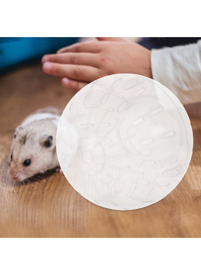 FOMIYES Hamster Exercise Ball 10CM Hamster Running Ball Transparent Hamster Wheel for Dwarf Hamsters Small Animal Pet to Reduce Boredom and Increase Activity (Random Color)