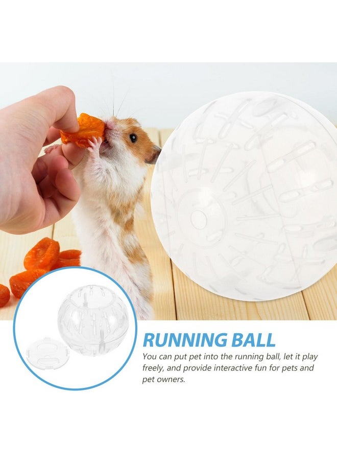 FOMIYES Hamster Exercise Ball 10CM Hamster Running Ball Transparent Hamster Wheel for Dwarf Hamsters Small Animal Pet to Reduce Boredom and Increase Activity (Random Color)