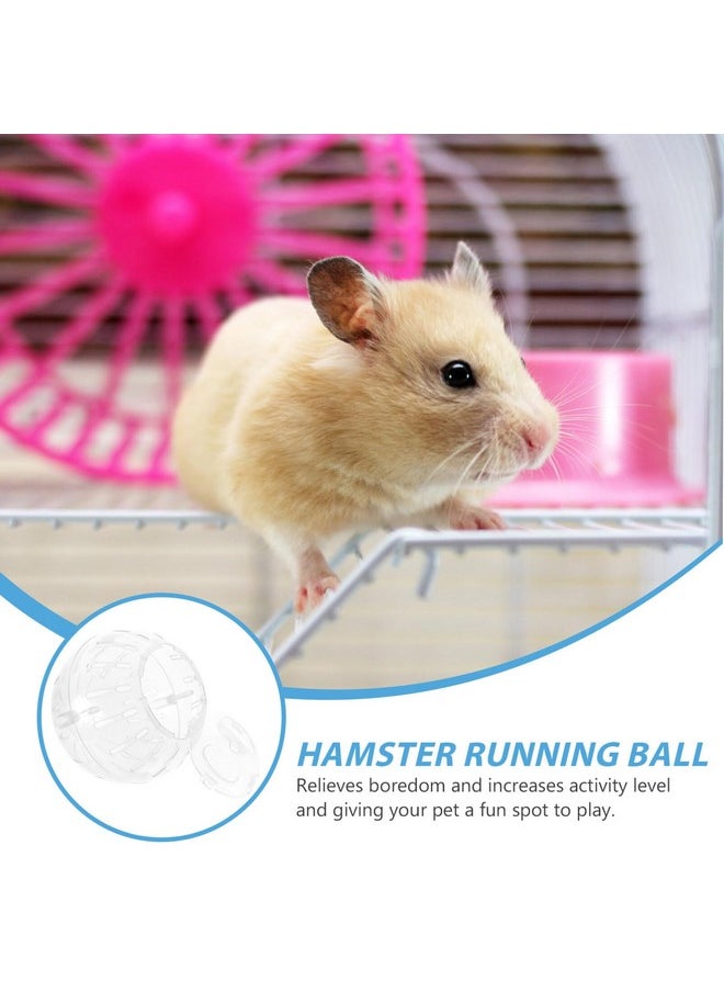 FOMIYES Hamster Exercise Ball 10CM Hamster Running Ball Transparent Hamster Wheel for Dwarf Hamsters Small Animal Pet to Reduce Boredom and Increase Activity (Random Color)