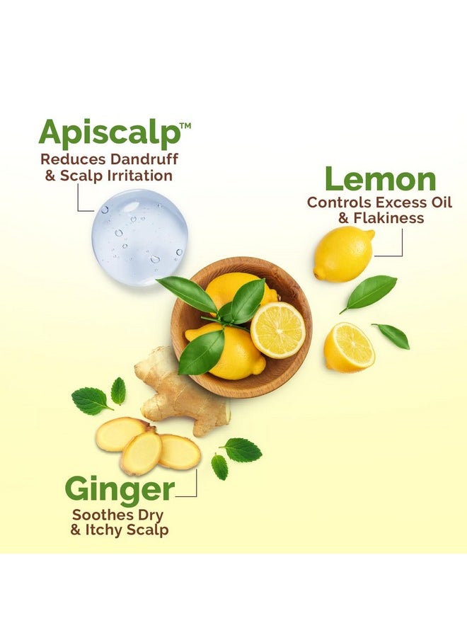 Lemon Anti-Dandruff Hair Oil For Flaky Scalp 100Ml|Scalp Irritation Relief|Nourishes Scalp & Hair|Contains Lemon, Ginger, Apiscalp (Clinically Proven), Svetakutaja Oil, Neem, Salicylic Acid