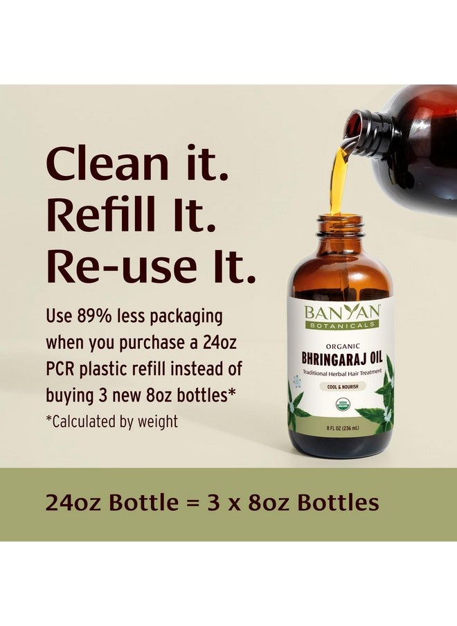 Banyan Botanicals Organic Bhringaraj Oil - Supports Healthy Hair Growth - Oil Made with Traditional Methods - 8 oz. - Non-GMO Sustainably Sourced Ayurvedic Hair Oil