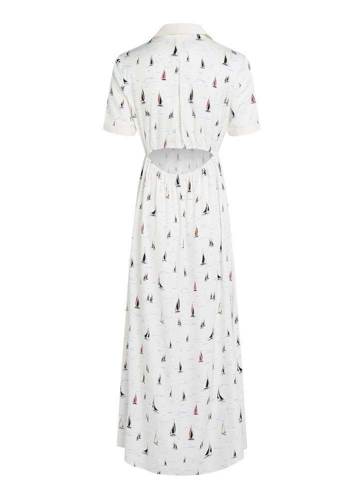 Sailboat Print Dress
