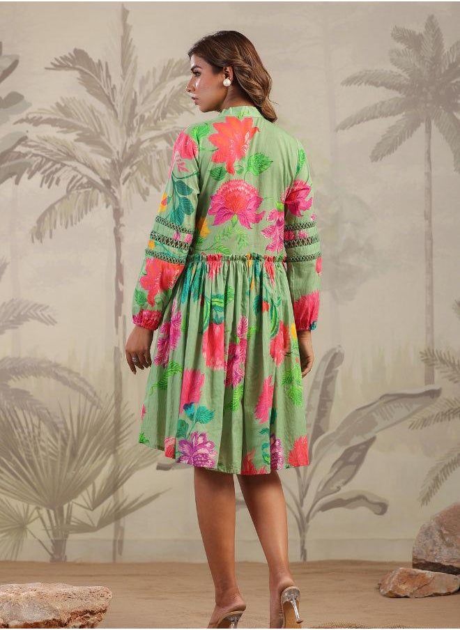 Floral High-Low Dress