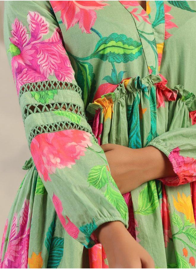 Floral High-Low Dress