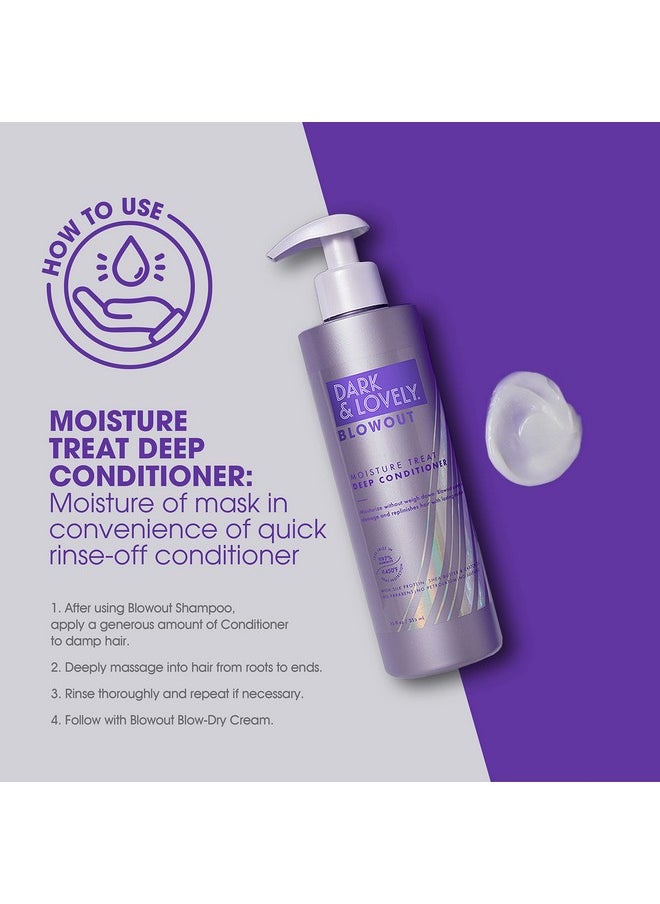 SoftSheen-Carson Dark and Lovely Blowout Moisture Hair Mask & Deep Treatment Conditioner with Castor Oil, For All Hair Types Including Curly, 12 fl oz