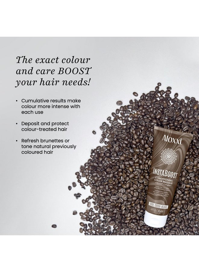 ALOXXI InstaBoost Conditioning Color Mask in Cool Cocoa Beans, Deposits Dark Brown Color and Deeply Conditions Hair, 6.8 Fl Oz