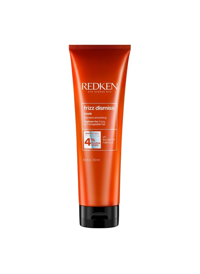 Redken Sulfate Free Frizz Dismiss Mask Intense Smoothing Treatment For Unruly Hair - Ultra Hydrating Smoothing Hair Mask