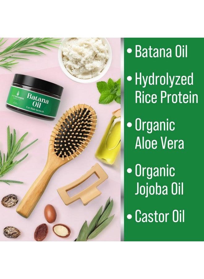 Raw Batana Oil for Hair Growth Hydrating Mask for Dry Damaged Hair, Curly, Frizzy or Color Treated. Honduran Butter for Women, Men - Overnight, Leave In Treatment