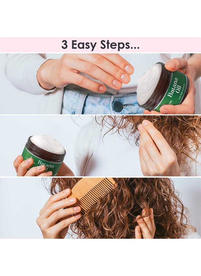 Raw Batana Oil for Hair Growth Hydrating Mask for Dry Damaged Hair, Curly, Frizzy or Color Treated. Honduran Butter for Women, Men - Overnight, Leave In Treatment