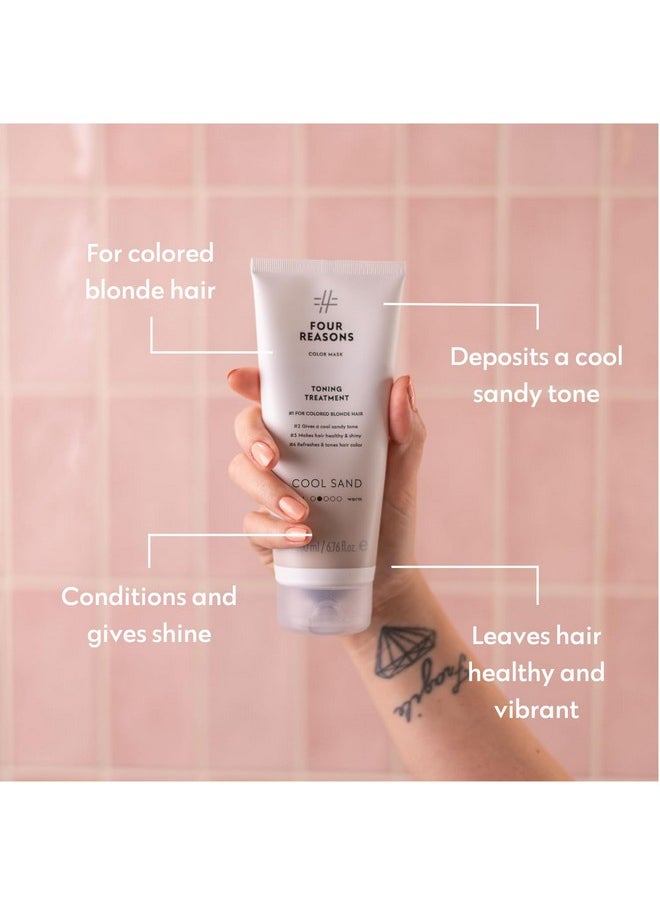 Four Reasons Color Mask - Cool Sand Blonde - (27 Colors) Color Depositing Conditioner, Toning Treatment, Tone & Enhance Color-Treated Hair - Semi Permanent Hair Dye, Vegan and Cruelty-Free, 6.76 fl oz