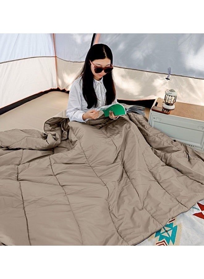 Single Camping Sleeping Bag 4 Seasons Warm Cold Weather Lightweight Sleeping Bag with Compression Sack for Adults(Grey,2.4KG)
