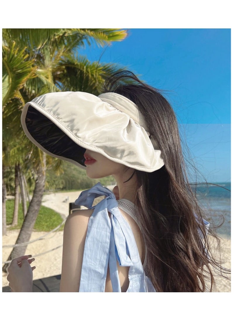 Outdoor Cycling Sun Protection Cap with Wide Brim and Headband - UV Shielding Breathable Sports Hair Accessory