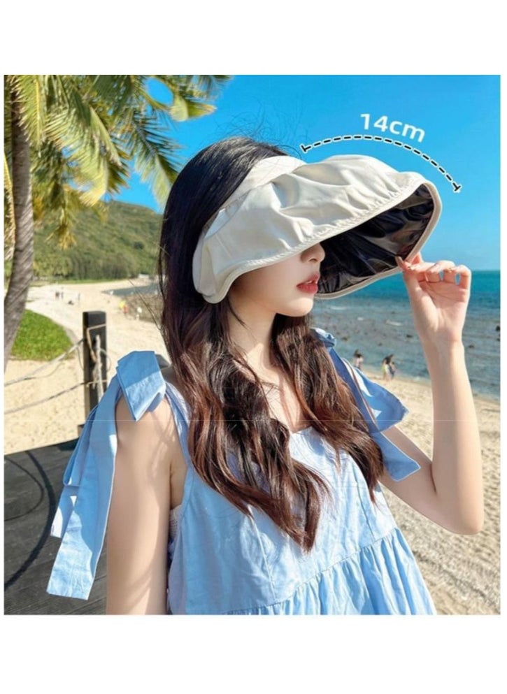 Outdoor Cycling Sun Protection Cap with Wide Brim and Headband - UV Shielding Breathable Sports Hair Accessory