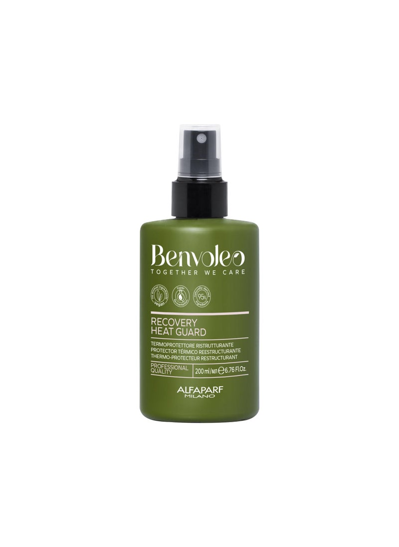 Alfaparf Milano Benvoleo Recovery Heat Guard Thermal Protector - Clean, Vegan, Sustainable Hair Care - Protects & Repairs Hair from the Damage of Hot Styling Tools - Natural Ingredients - 6.76 FL. Oz.
