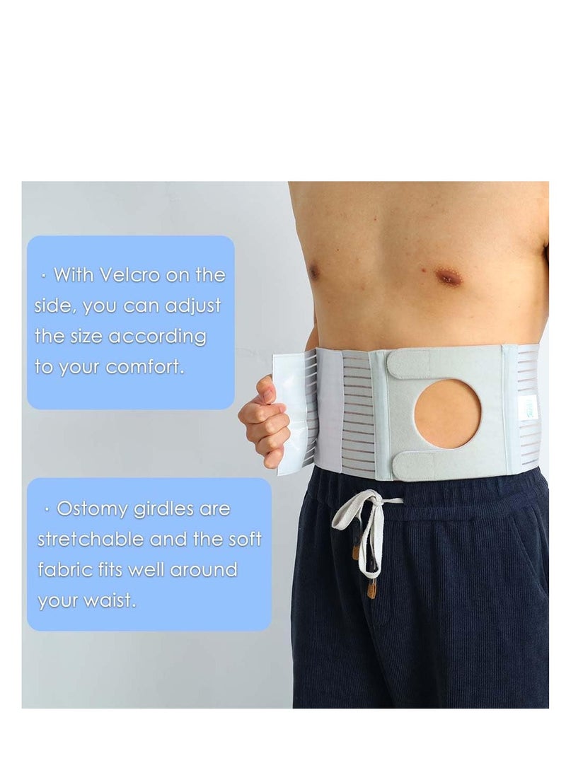 Adjustable Abdominal Ostomy Support Belt for Ileostomy and Colostomy, Universal Protection for Ostomy Bags, Ideal for Post-Abdominal Surgery Recovery, Portable and Comfortable.