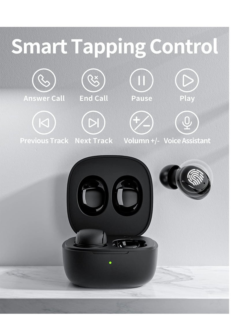 Bluetooth 5.0 Earbuds Mini Earbuds Comfortable True Wireless Earbuds with Microphone Wireless in Ear Earphones