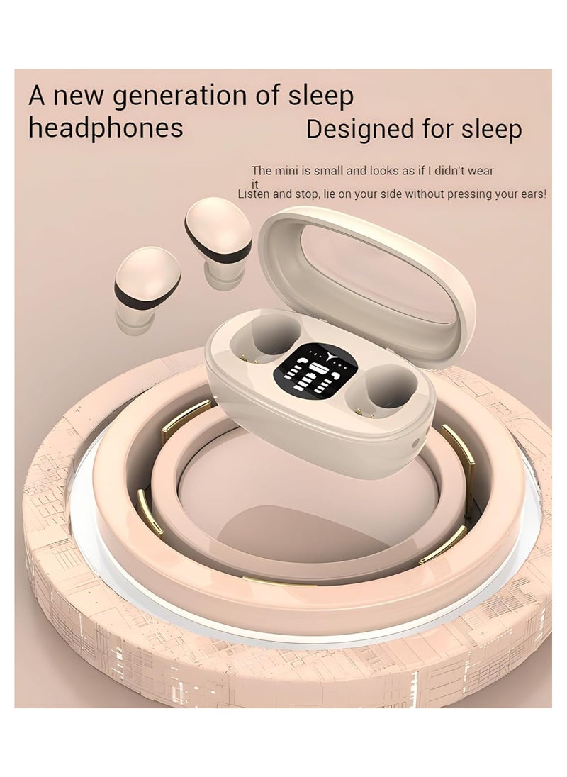 Noise Cancelling Earbuds for Sleep, Smallest Invisible Mini Earbuds, Low Profile MicroTiny Discreet Hidden Earbuds for Work, Small Headphones, Invisible SleepWireless Earphone forSmall EarCanals